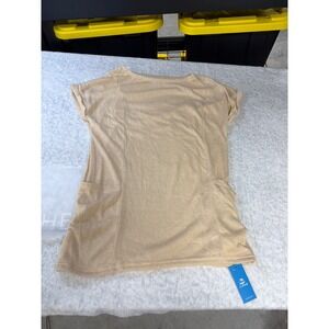 Cupshe Women Tan Knit Short Sleeve Beach Cover Up Dress Pockets CAA07B4M022CCS S